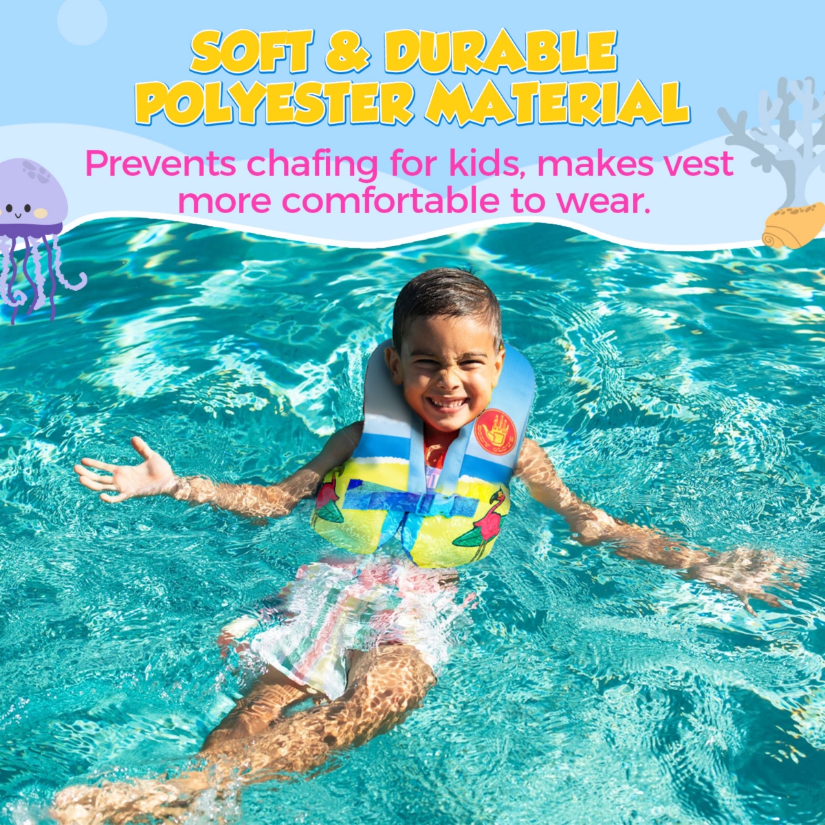 Body Glove Paddle Pals Splash Swim Vest, Toddler Floatie - Pfd Life Jacket for Kids - flamingo