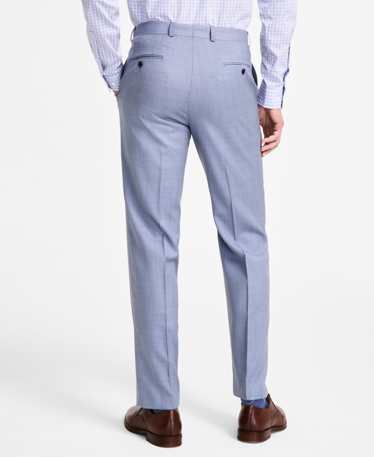 Michael Kors Men's Classic Fit Wool Blend Suit Pant In Blue