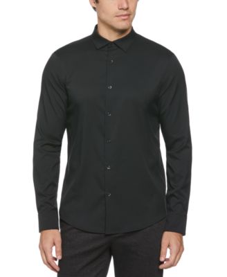 Men's Slim-Fit Stretch Solid Button-Down Twill Shirt