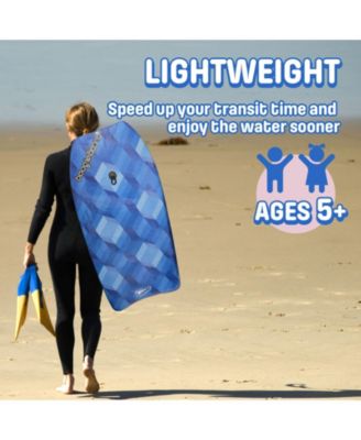 33" Fiber Clad Body Board for Beachwith Wrist Leash , Lightweight Boogie Boards with EPS Core