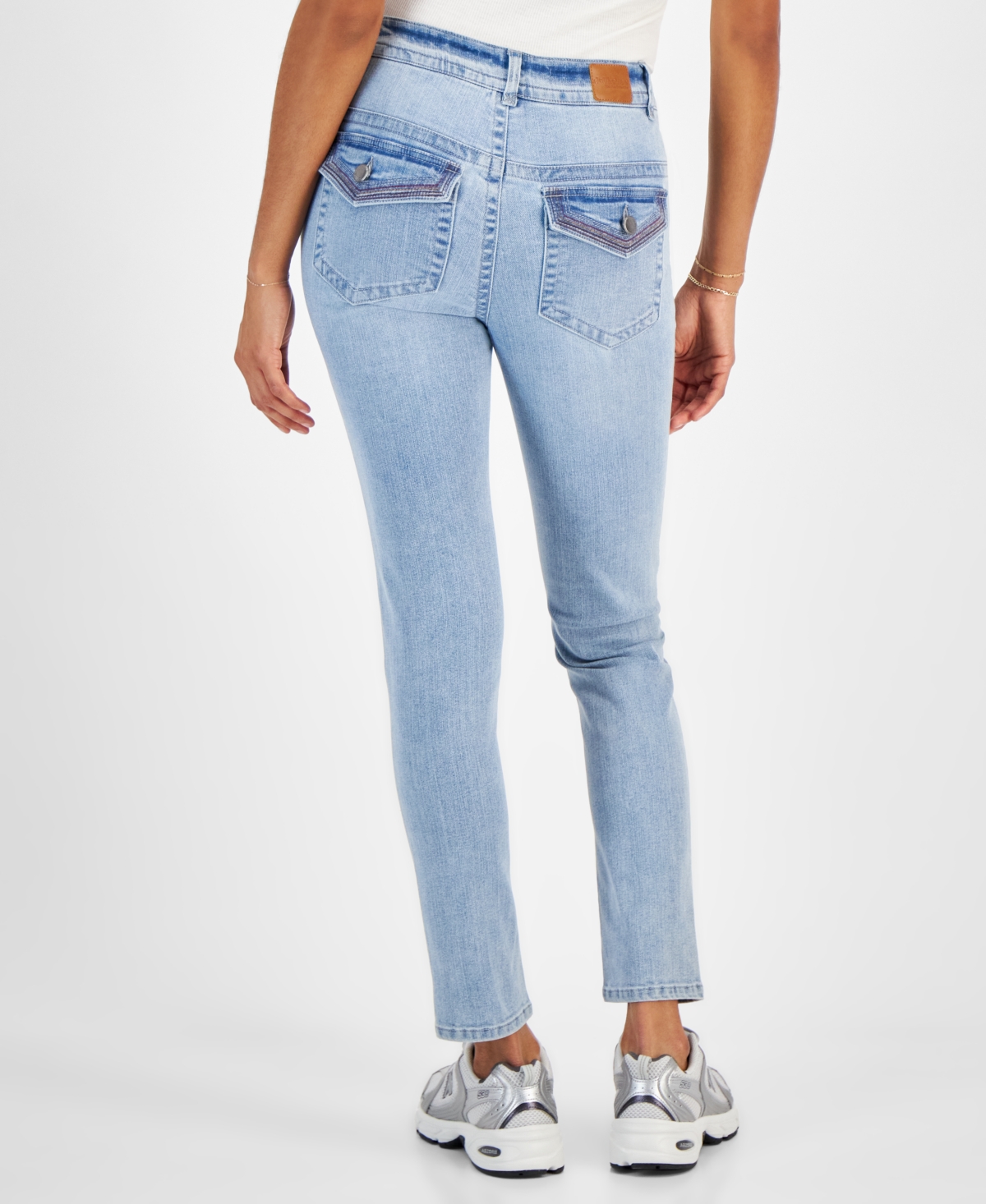 Dollhouse Juniors' Flap-Pocket Skinny Jeans