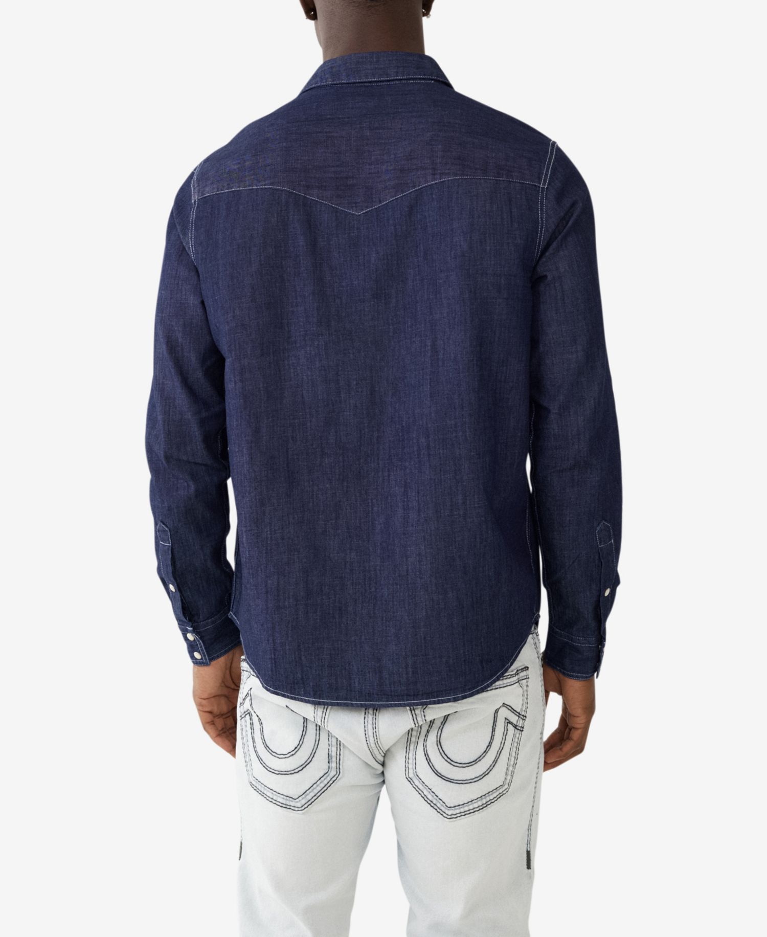 Men's Dark Wash Western Shirt