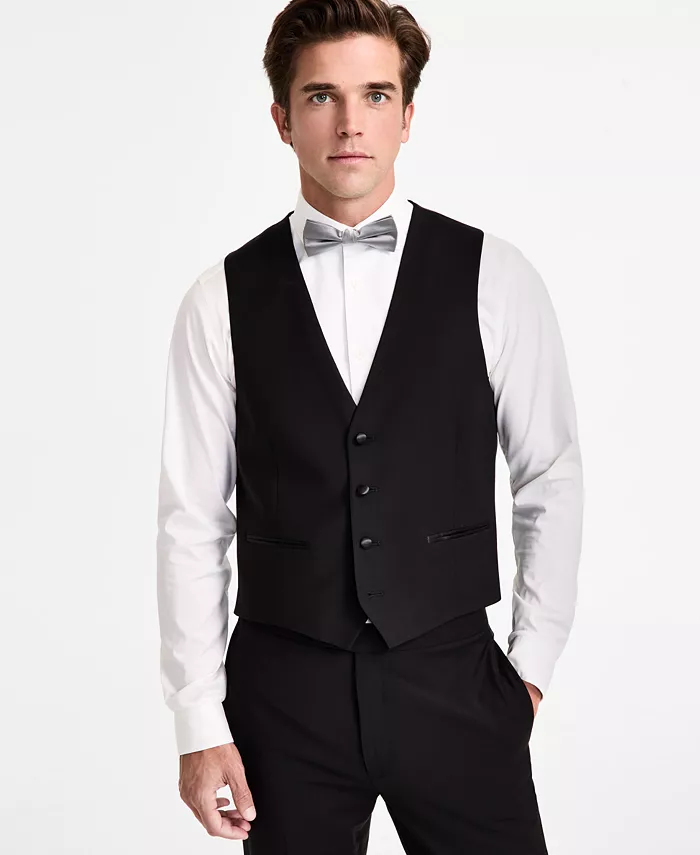 Men's Slim-Fit Wool-Blend Tuxedo Vest