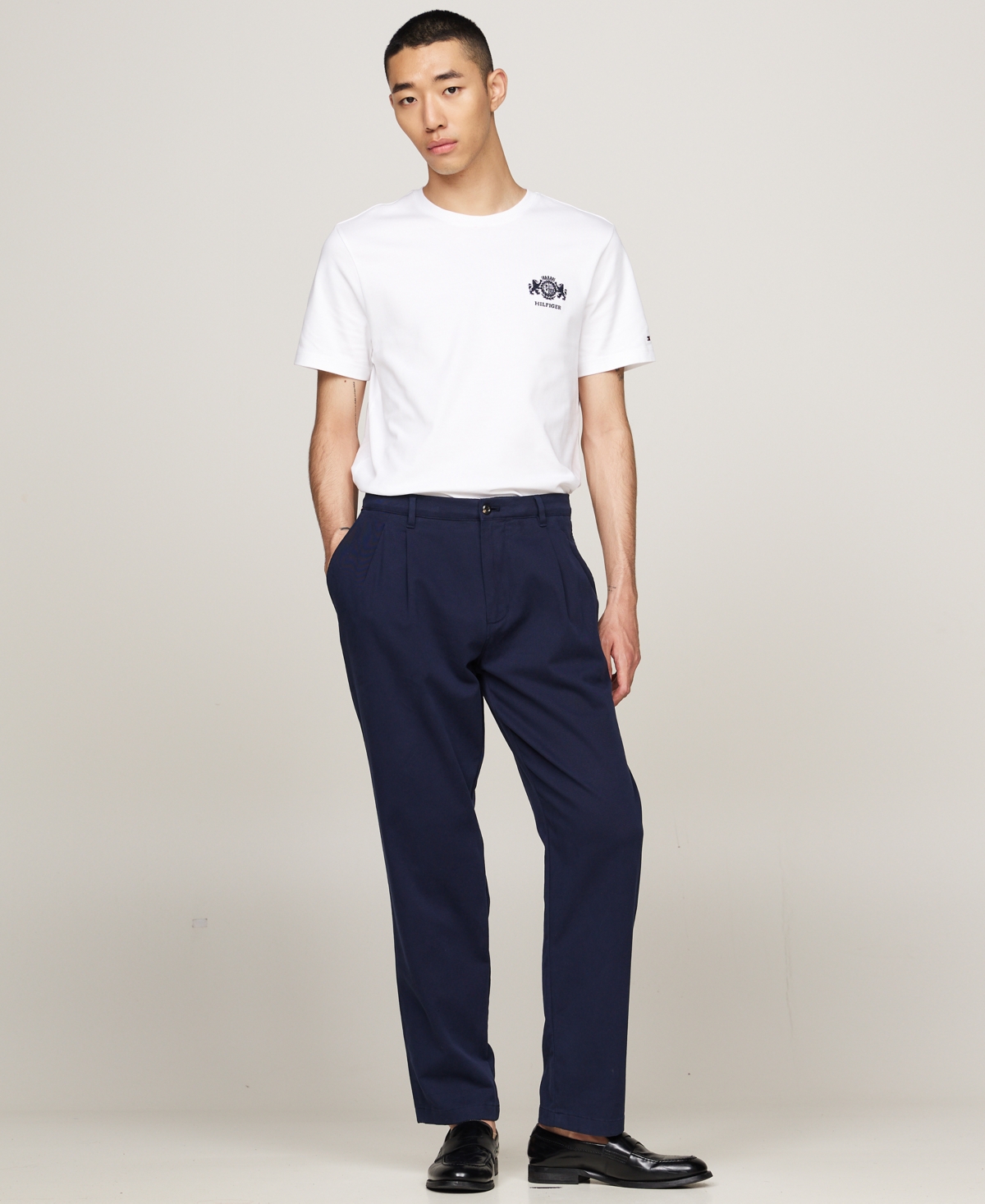 Tommy Hilfiger Men's Short Sleeve Crewneck Embroidered Heritage Crest T-Shirt