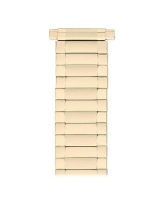 Men's Twist-O-Flex 16-22MM Adjustable End Bands Gold- Regular, Curved End