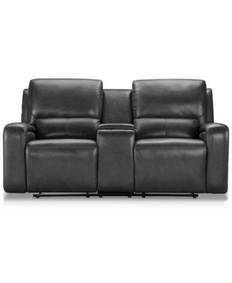 78" Leather Power Reclining Loveseat