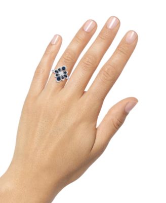 Emerald (1-3/4 ct. t.w.) & Diamond (1/4 ct. t.w.) Pear Flower Ring in 14k Gold (Also in Ruby & Sapphire)