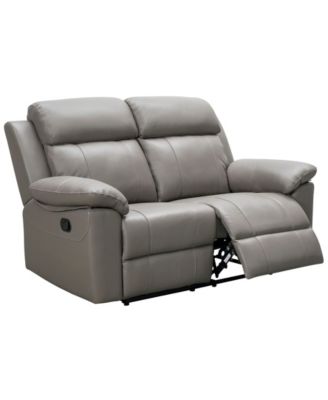 63" Leather Manual Reclining Loveseat