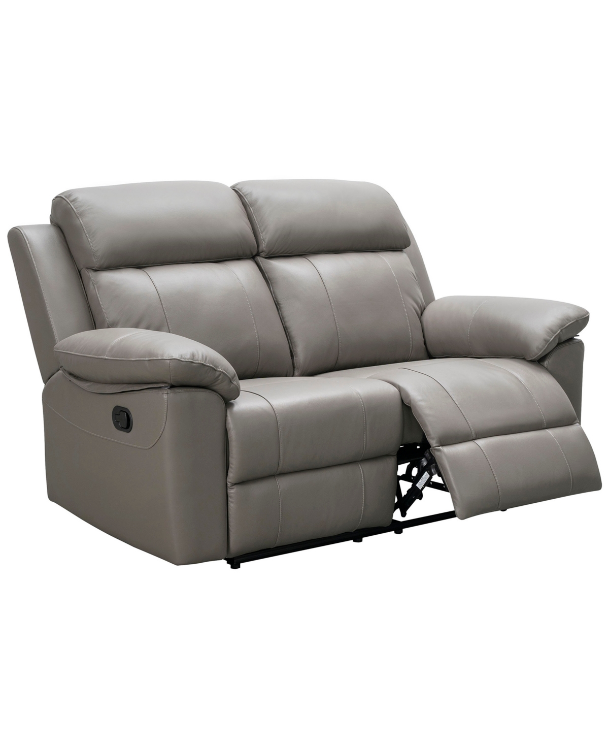 ABBYSON LIVING 63" LEATHER MANUAL RECLINING LOVESEAT 