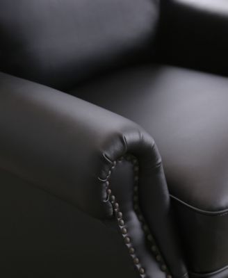 33" Pushback Polyurethane Leather Recliner