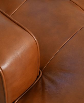 81" Mid-Century Leather Armchair