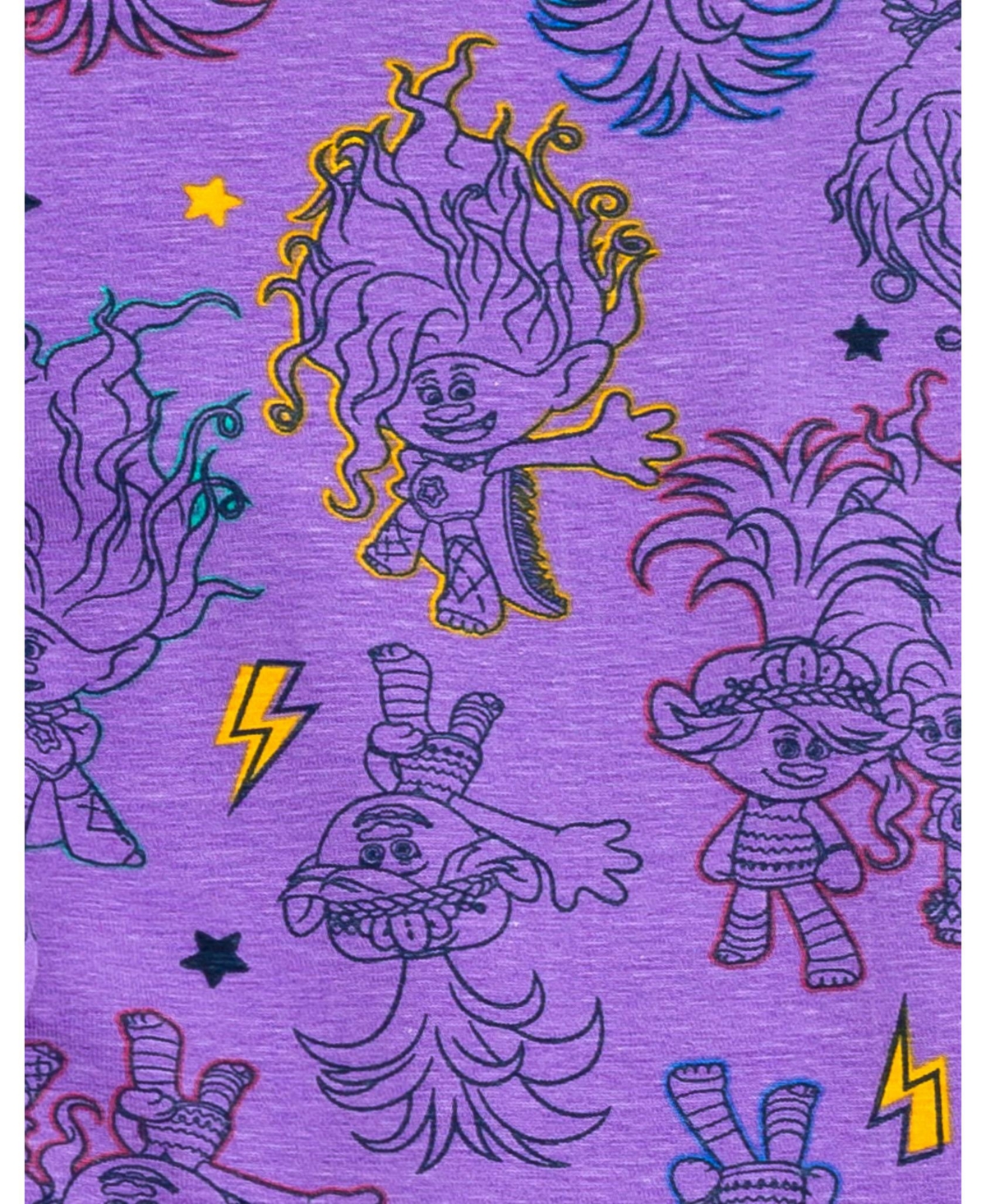 Dreamworks Toddler Girls Trolls Poppy Viva Tunic T-Shirt and Leggings Outfit Set -/ purple