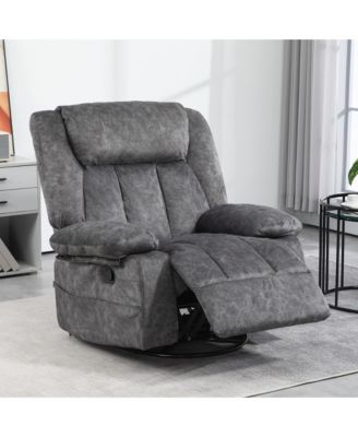Recliner Chair, Swivel Rocker Chair for Nursery, Charcoal Gray