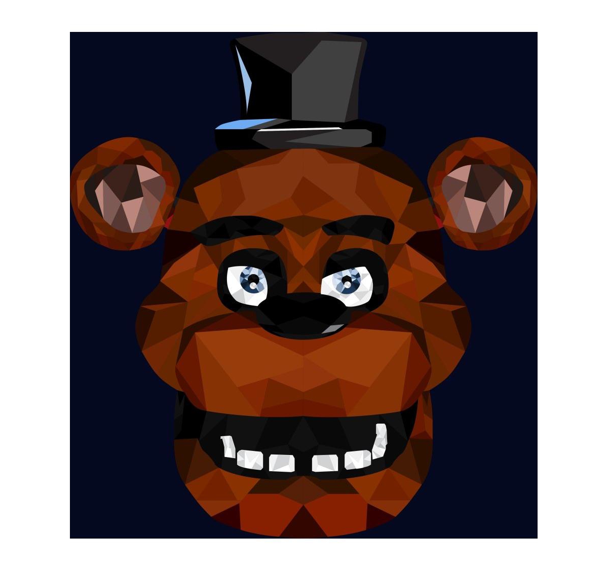 Five Nights at Freddy's Boys Fnf Freddy Face Black Ls