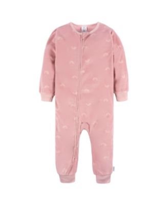 Baby Girls Baby Baby Footless Fleece Pajamas, 3-Pack