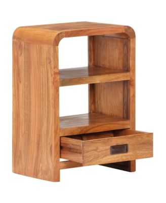 Bedside Table 15.7"x11.8"x23.6" Solid Acacia Wood Honey Finish