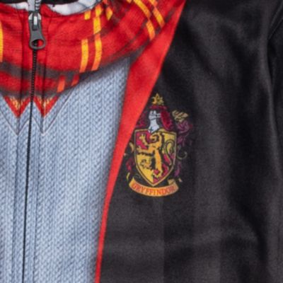 Big Boys Gryffindor Fleece Zip Up Costume Coverall