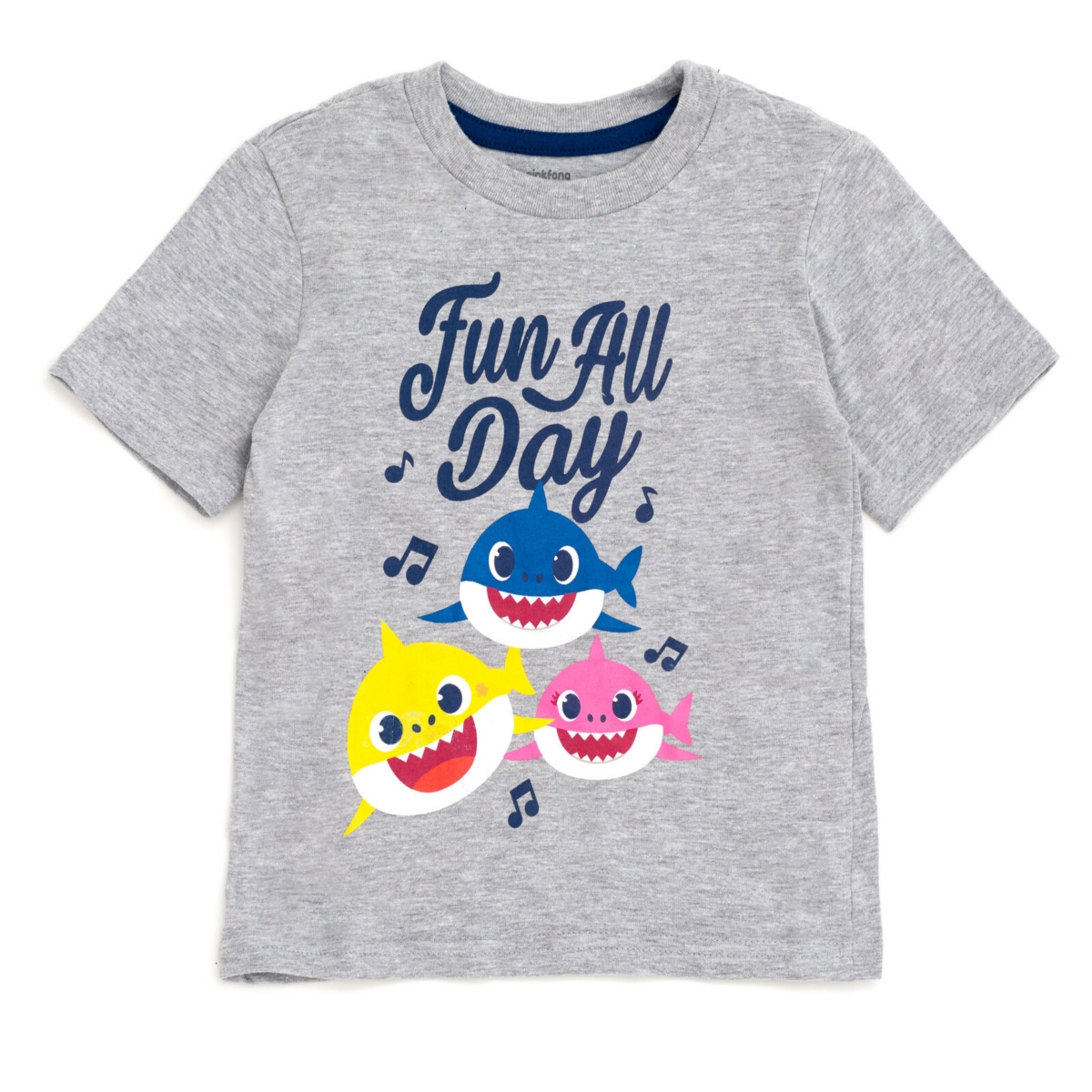 Pinkfong Baby Boys Baby Shark Daddy Mommy [SizeRangeDescription1] 3 Pack Graphic T-Shirts [SizeDescription1] -/ grey