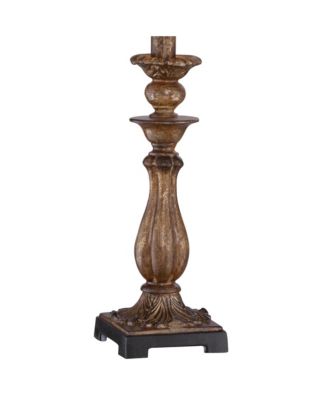 Alzano Cottage Accent Table Lamp 18" High Antique Distressed Light Bronze Square Shade for Bedroom Living Room Bedside Nightstand Office