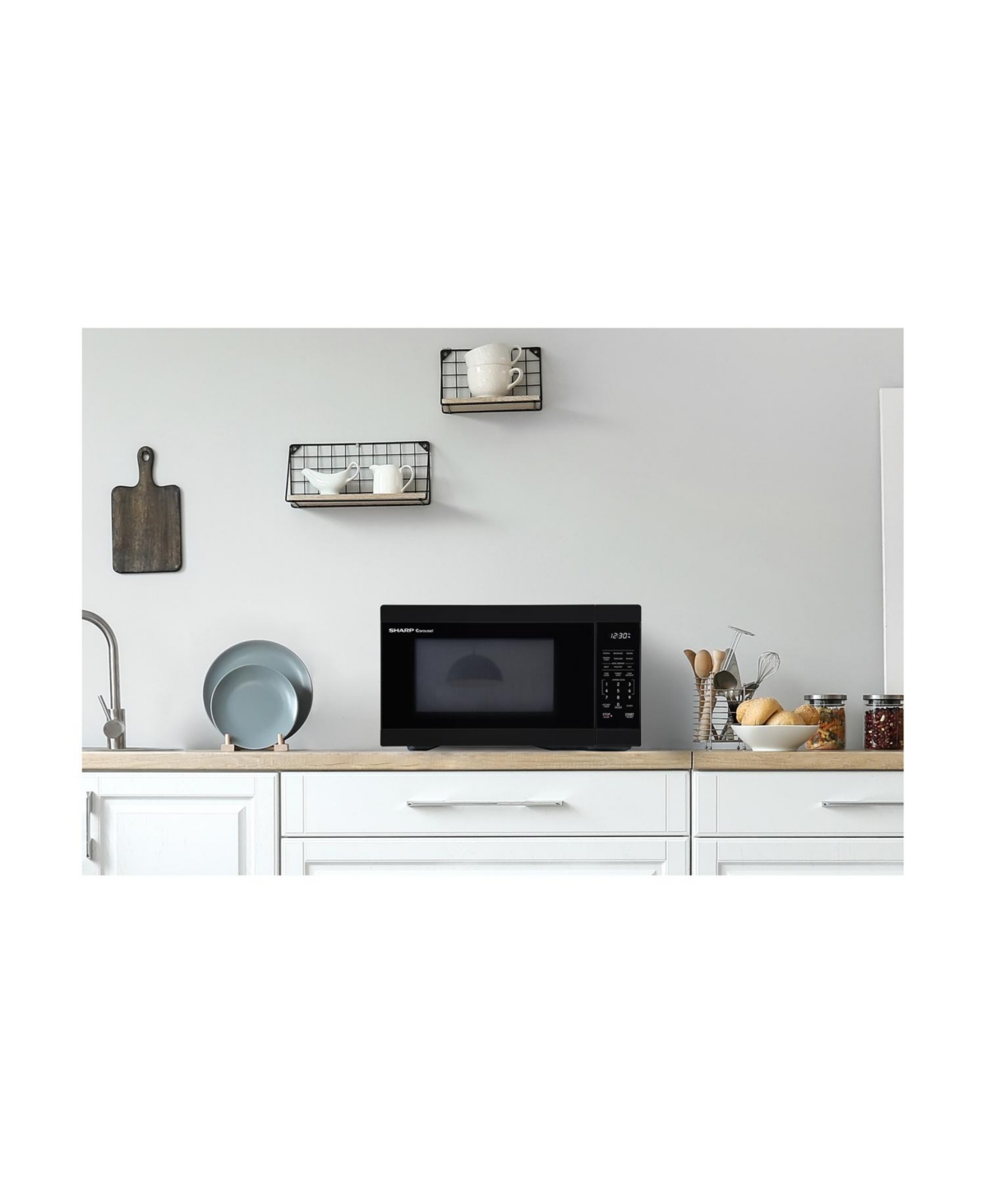 Sharp 1.1 cu. ft. 1000W Black Countertop Microwave Oven (SMC1161KB)