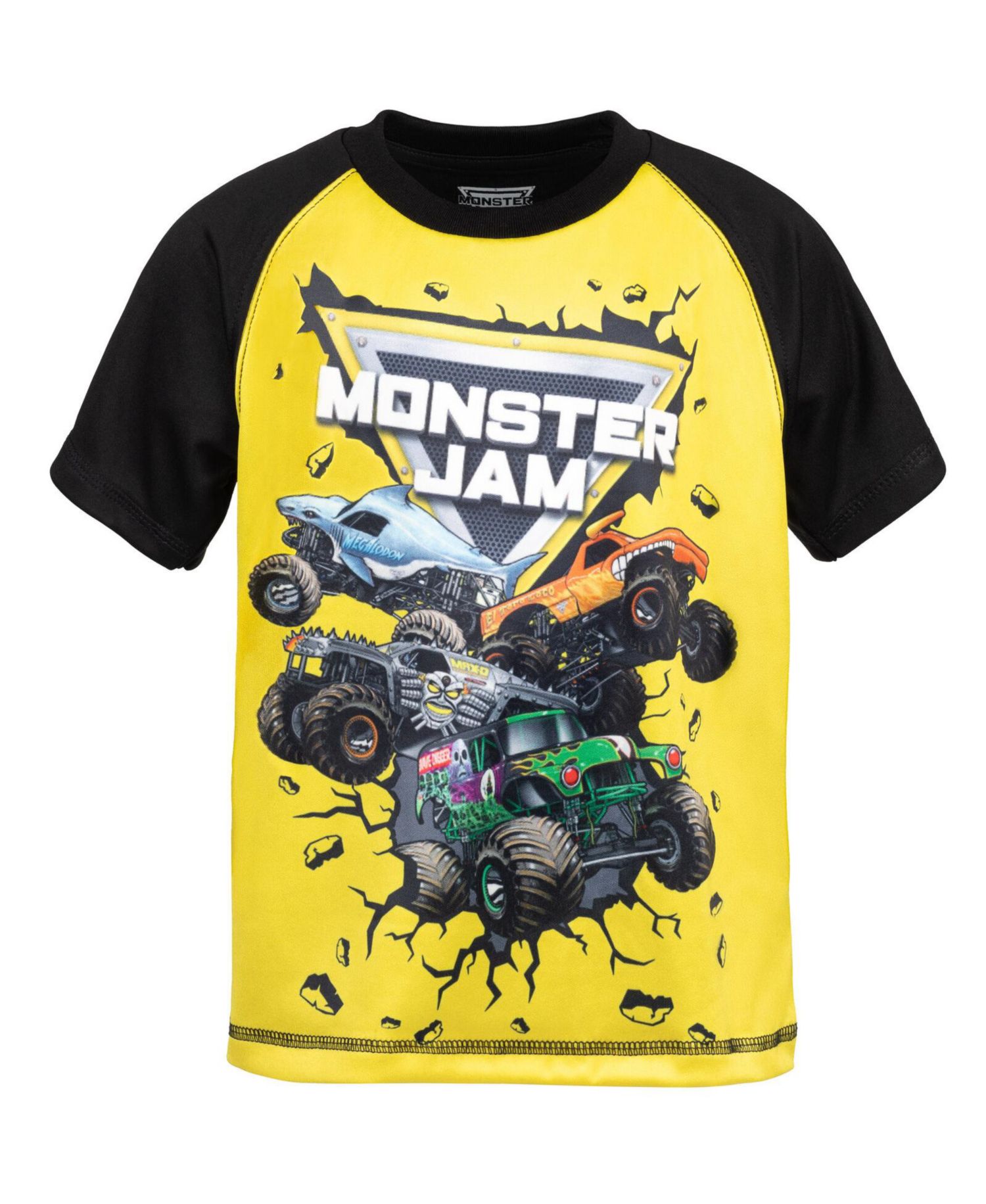 Boys 3 Pack T-Shirts to Grave Digger El Toro Loco Megalodon