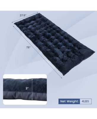 75 x 27.5 Inch Camping Cot Pads with Soft and Breathable Crystal Velvet