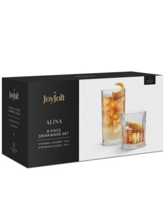 Alina Ribbed Glass Drinkware Set