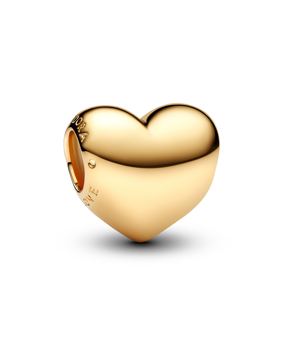 Pandora 14k Gold-plated Be Love Engravable Heart Charm In Gold