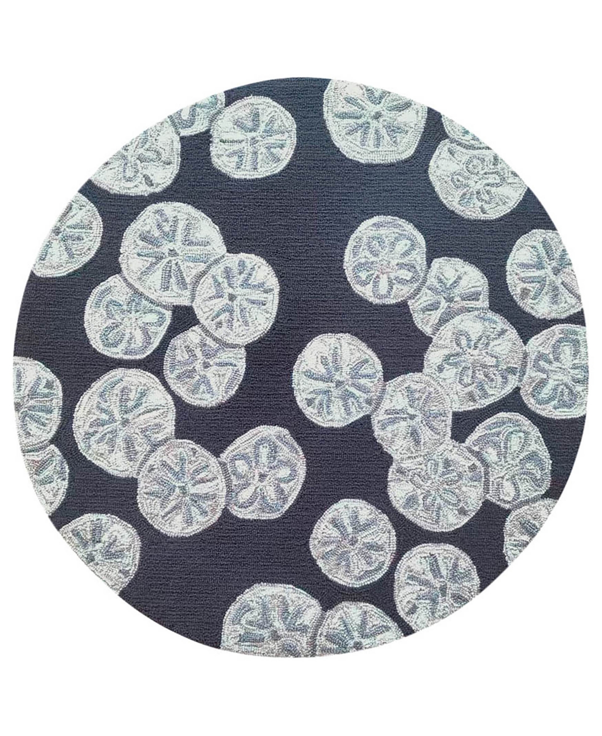 Liora Manne Capri Sea Biscuit 3'x3' Round Area Rug In Navy