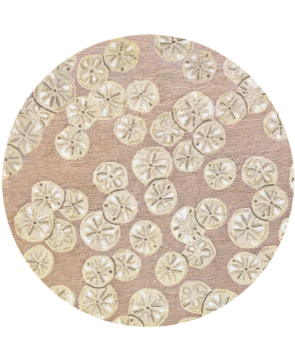 Liora Manne Capri Sea Biscuit 4'x4' Round Area Rug In Camel