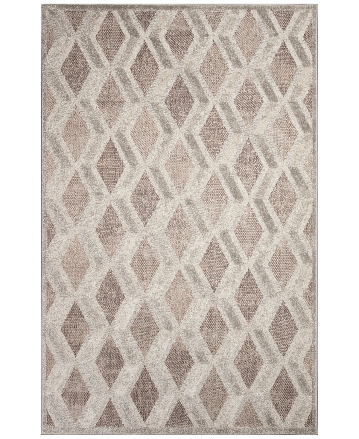 Liora Manne Napoli Diamonds 5'3"x7'6" Area Rug In Camel