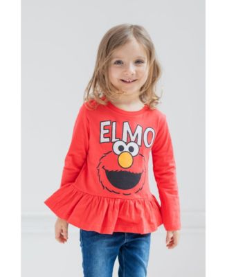 Girls 2 Pack Peplum Long Sleeve T-Shirts