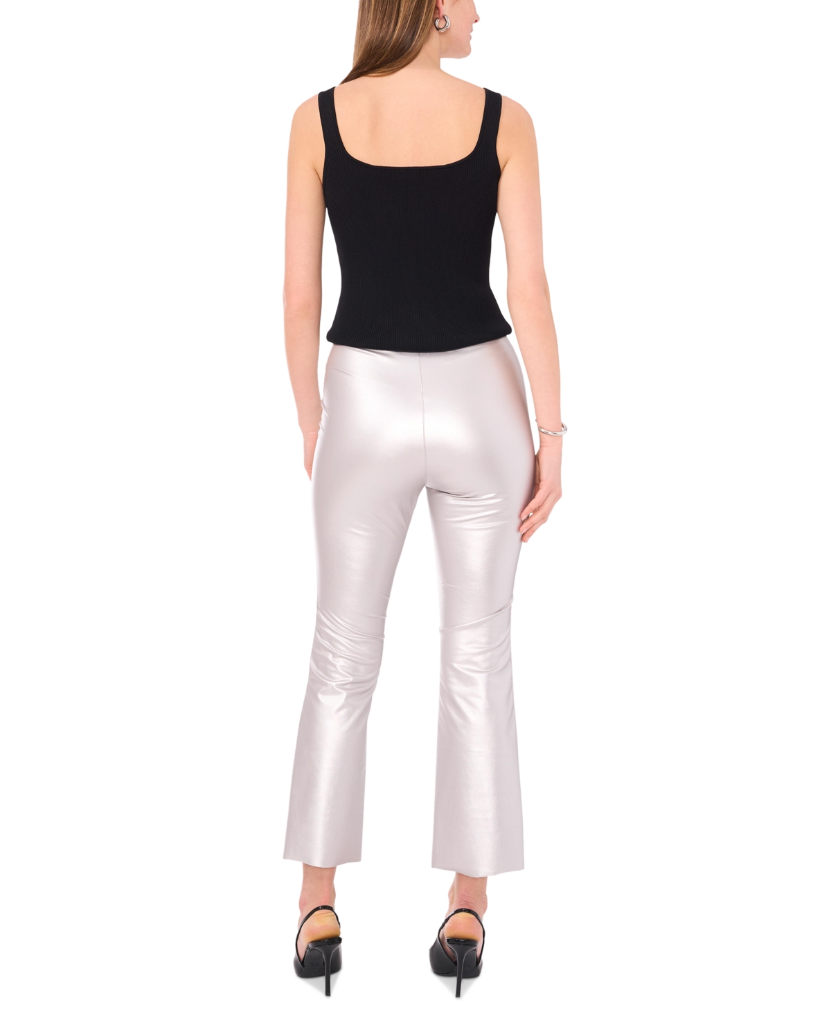 Vince Camuto Women's Metallic Pull-On Flared-Leg Pants
