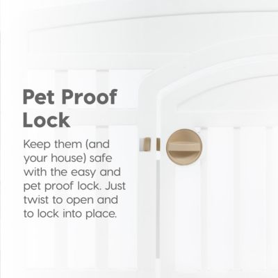 USA 35" Exercise 10-Panel Pet Playpen with Door. Small, Medium, and Large Dogs, Keep Pets Secure, Easy Assembly & Storying, Customizable, Black