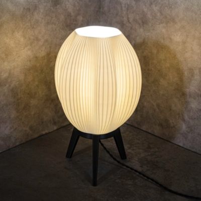Wavy Modern Contemporary Plant-Based PLA 3D Printed Dimmable LED Table Lamp