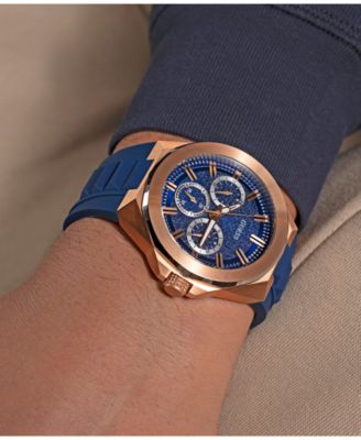 Men's Multi-Function Blue Silicone Watch 46mm