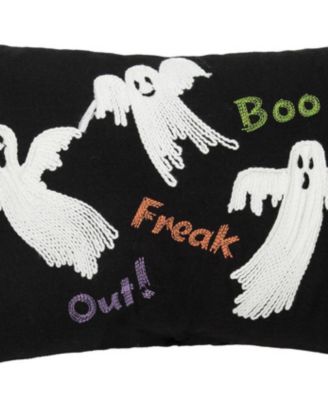 13" x 20" Boo Ghosts Embellished Halloween Throw Pillow