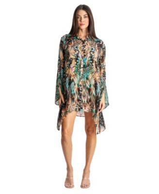 Women's Short Buttoned Overshirt