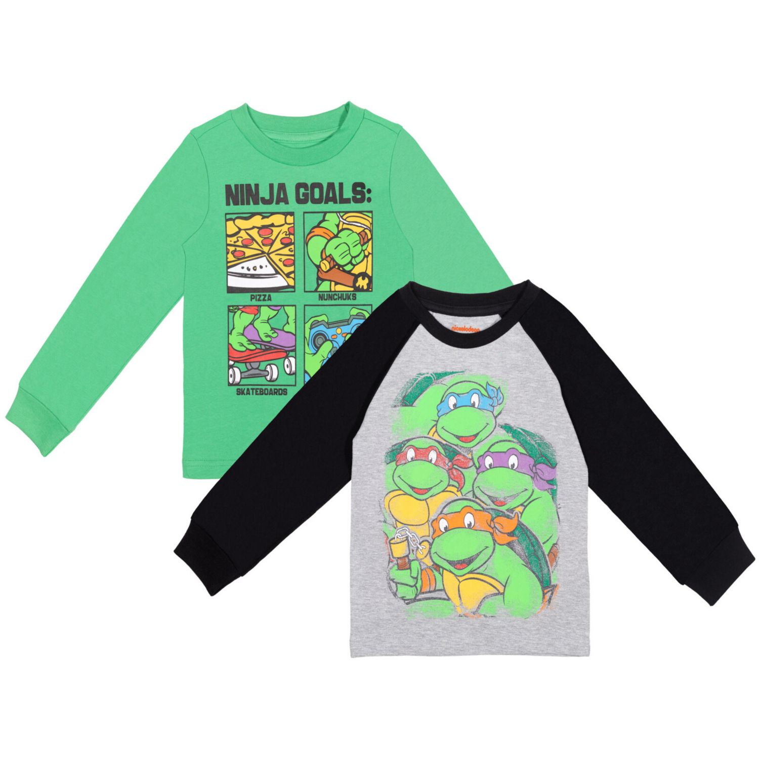 Toddler Boys Teenage Mutant Ninja (2T-5T) Turtles 2 Pack T-Shirts