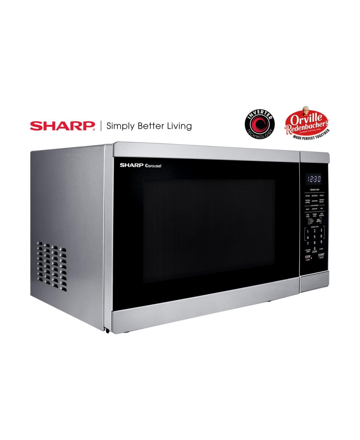 Sharp 1.4 cu. ft. Countertop Microwave Oven with Inverter Technology (SMC1465HM)