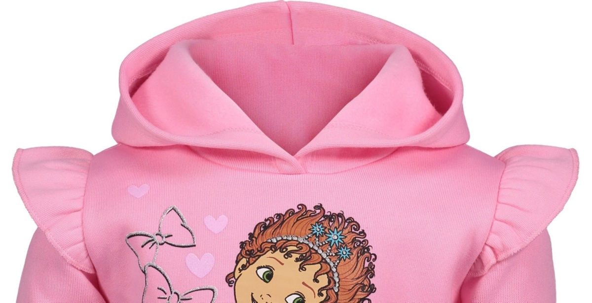 Disney Little Girls Fancy Nancy Pullover Fleece Hoodie and Leggings Outfit Set to