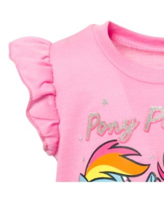 Little Girls My Pony Short Sleeve T-Shirt and Bike Shorts Set