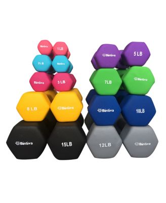 Neoprene Hexagon shaped Dumbbells - 10 lbs
