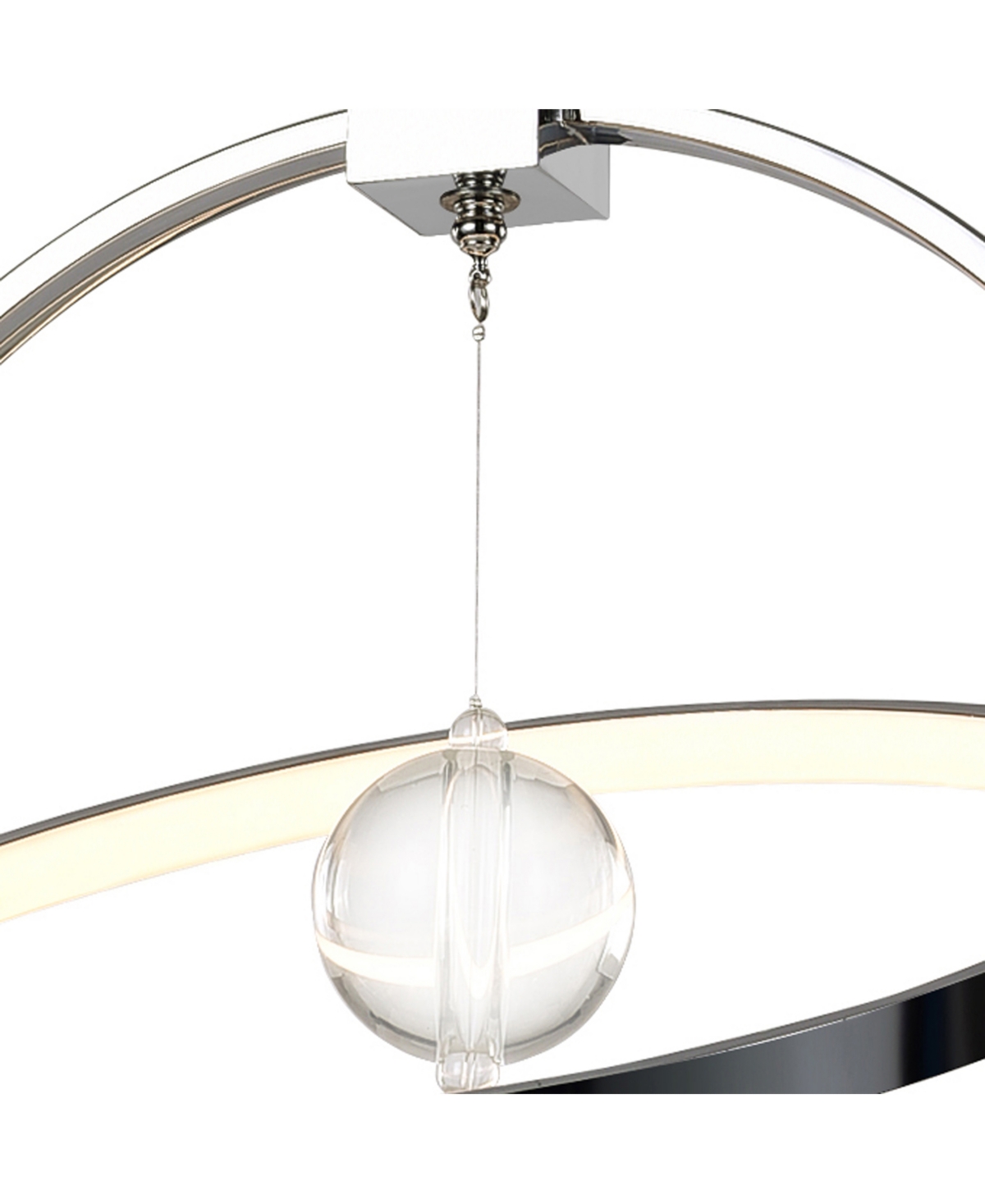 Cwi Lighting 18" Metal Colette Led Chandelier In Chrome