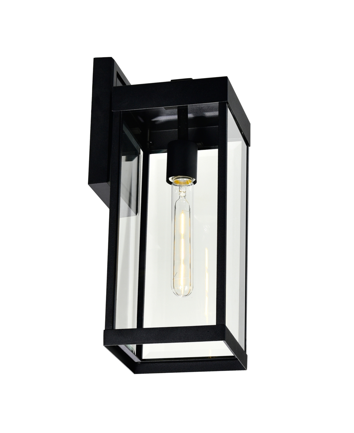 Shop Cwi Lighting 21" Metal Windsor 1 Light Outdoor Wall Light In Black