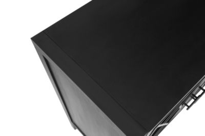 Streamdale Vintage Black Wooden Sideboard - American Country Style