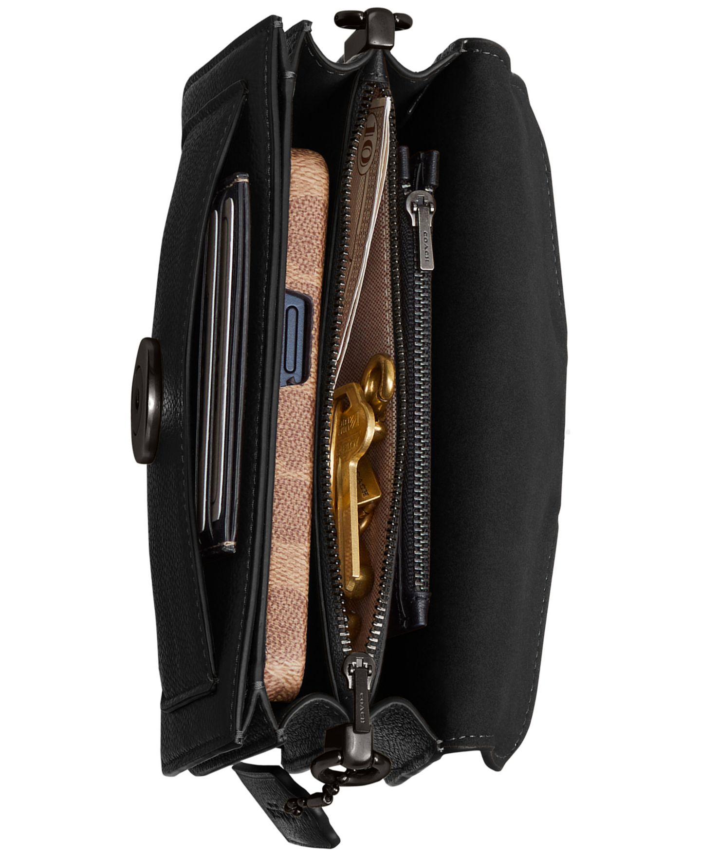 Женская сумка COACH Tabby Small Polished Pebble Leather Shoulder 20, цвет: Оловянный / Чёрный — фото 4