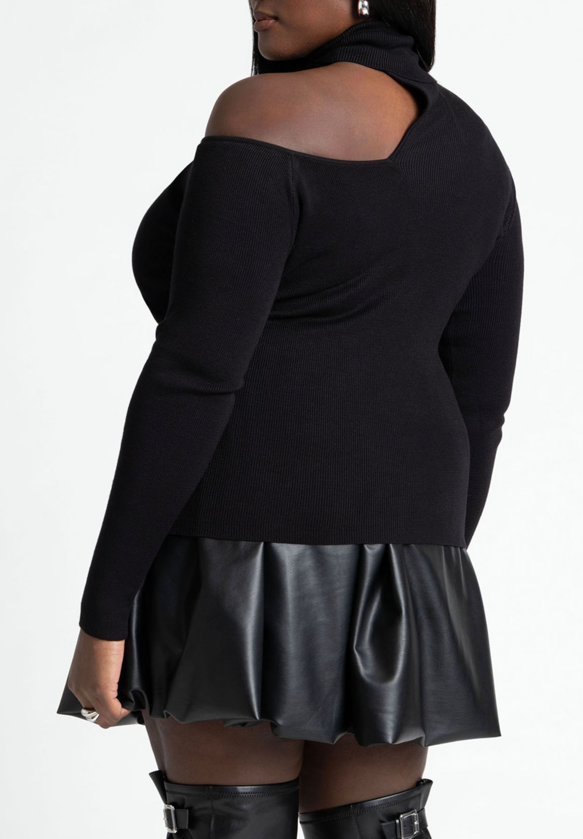 Eloquii Women's Shoulder Cutout Sweater