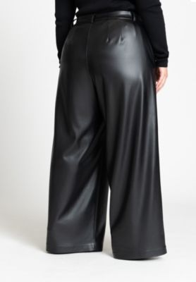 Women's Wide Leg Faux Leather Pant
