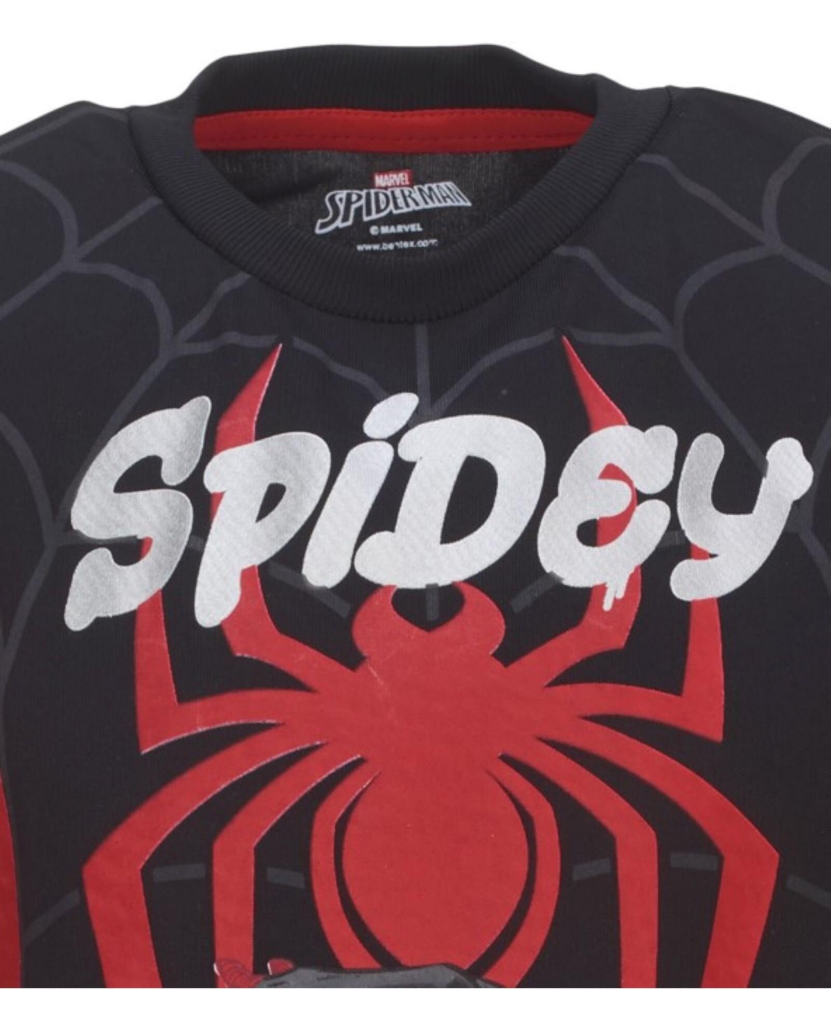 Marvel Little Boys Avengers Captain America Iron Man Venom Hulk Cosplay Athletic T-Shirt and Shorts Outfit Set to - Spider-man black